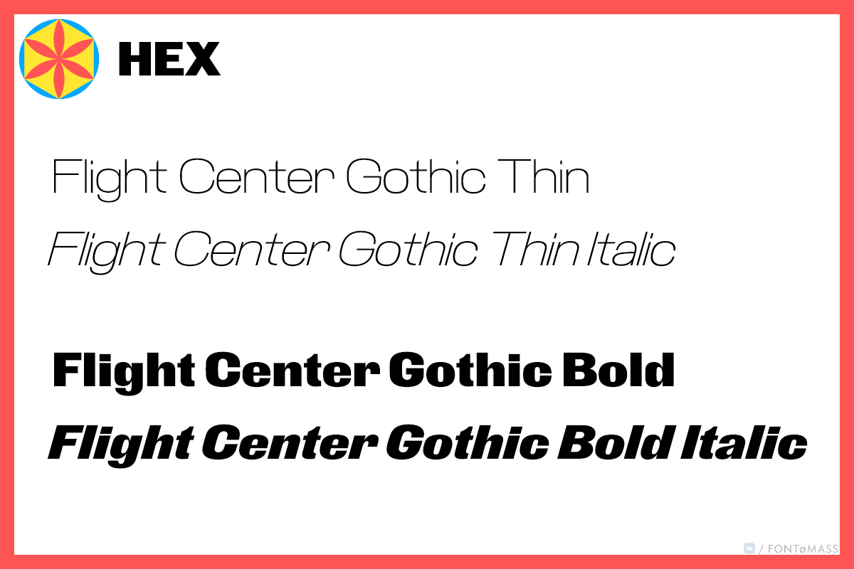 폰트 Flight Center Gothic